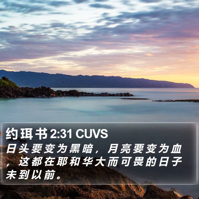 约 珥 书 2:31 CUVS Bible Study