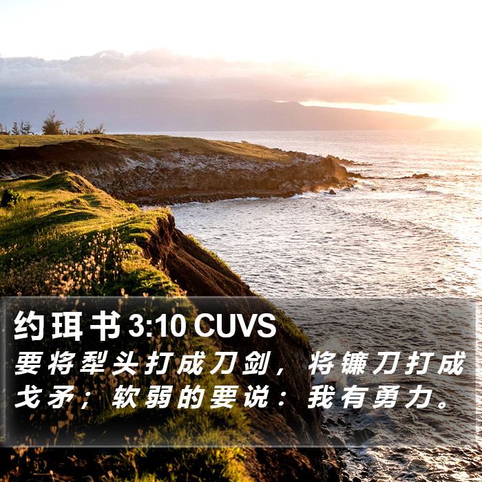 约 珥 书 3:10 CUVS Bible Study