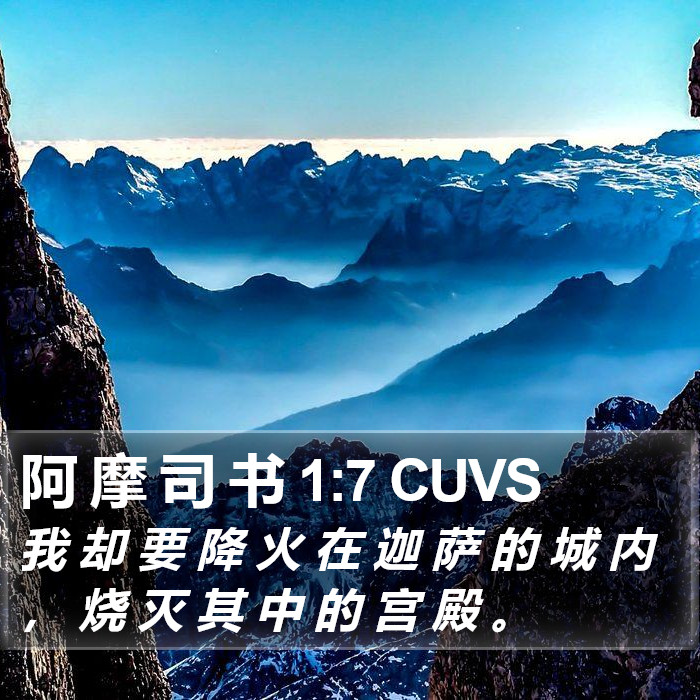 阿 摩 司 书 1:7 CUVS Bible Study