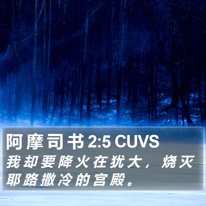 阿 摩 司 书 2:5 CUVS Bible Study