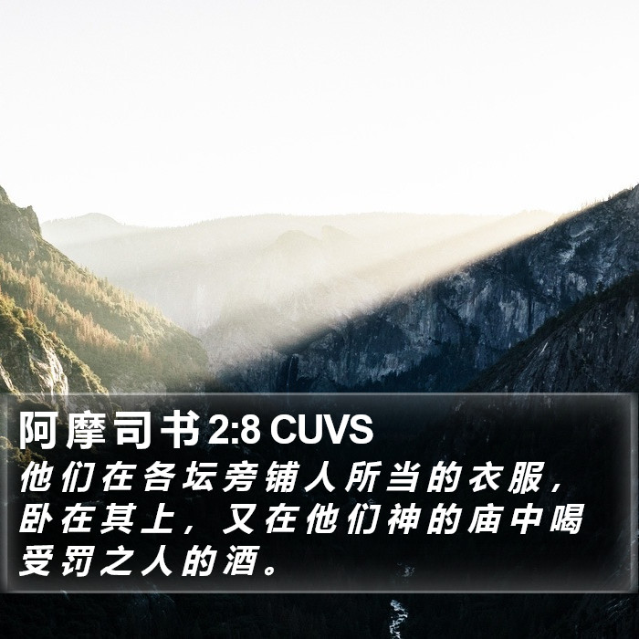 阿 摩 司 书 2:8 CUVS Bible Study