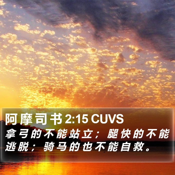 阿 摩 司 书 2:15 CUVS Bible Study