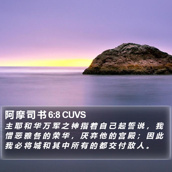 阿 摩 司 书 6:8 CUVS Bible Study