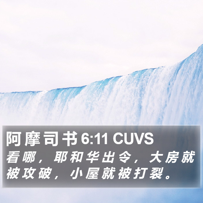 阿 摩 司 书 6:11 CUVS Bible Study