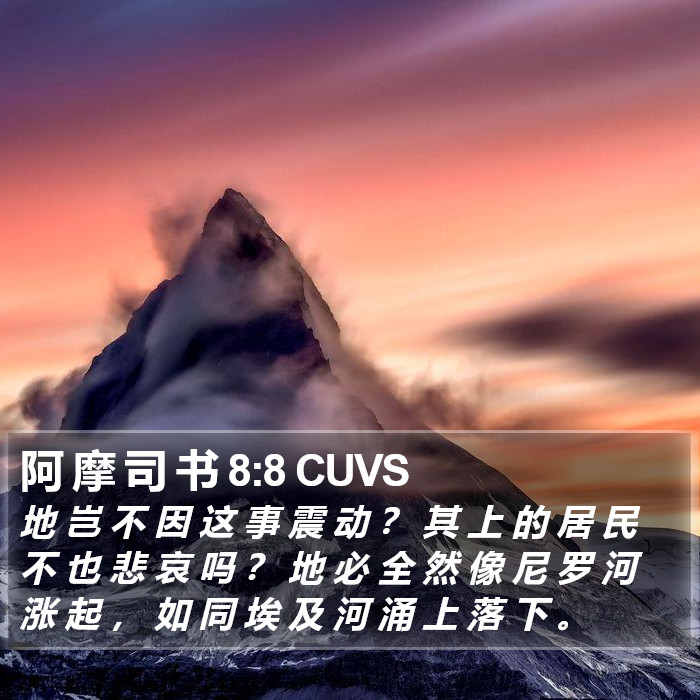 阿 摩 司 书 8:8 CUVS Bible Study