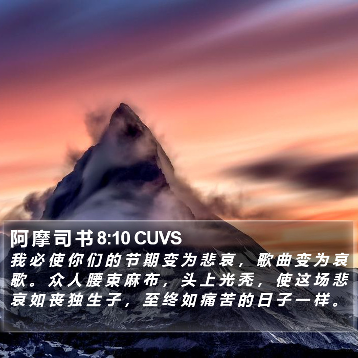 阿 摩 司 书 8:10 CUVS Bible Study