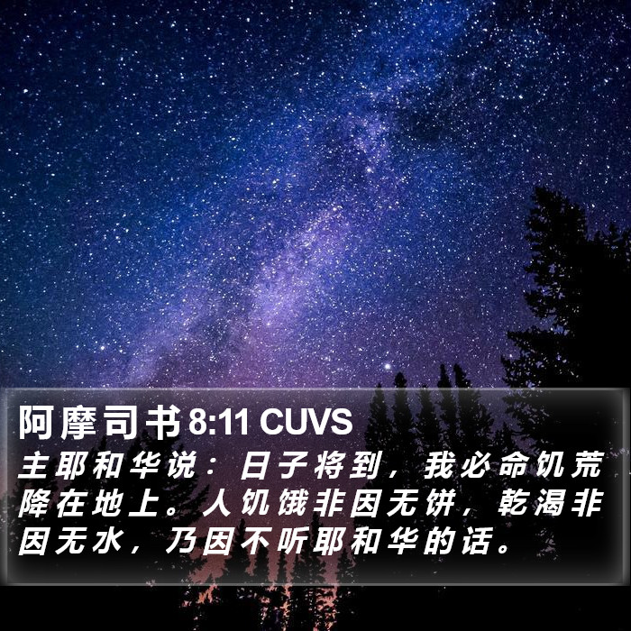 阿 摩 司 书 8:11 CUVS Bible Study