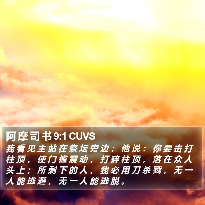 阿 摩 司 书 9:1 CUVS Bible Study