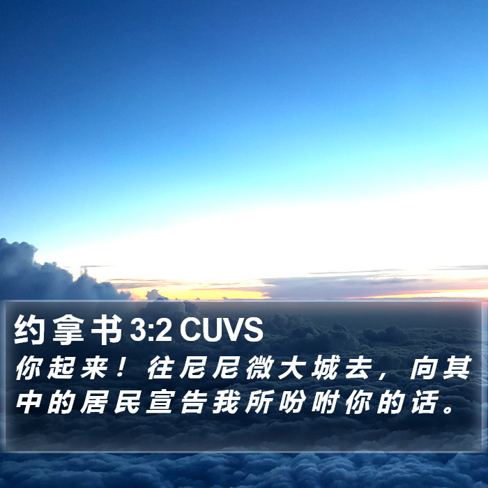 约 拿 书 3:2 CUVS Bible Study