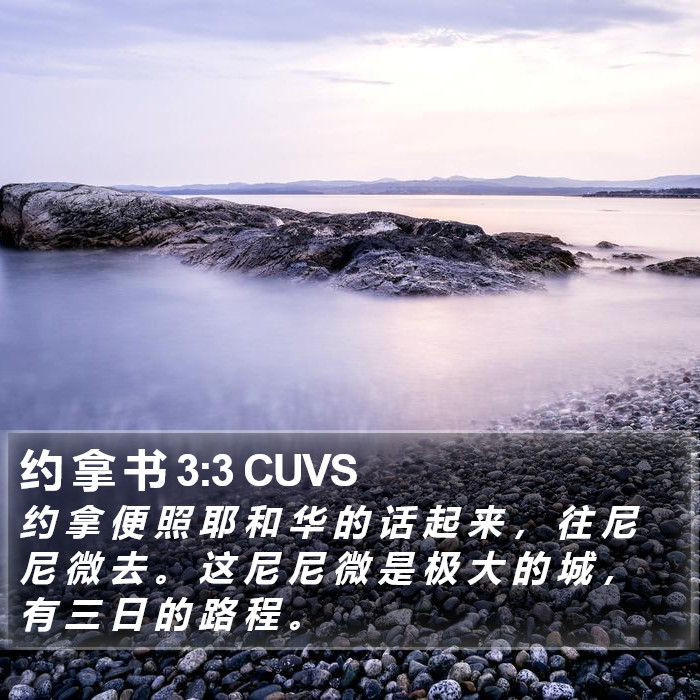 约 拿 书 3:3 CUVS Bible Study