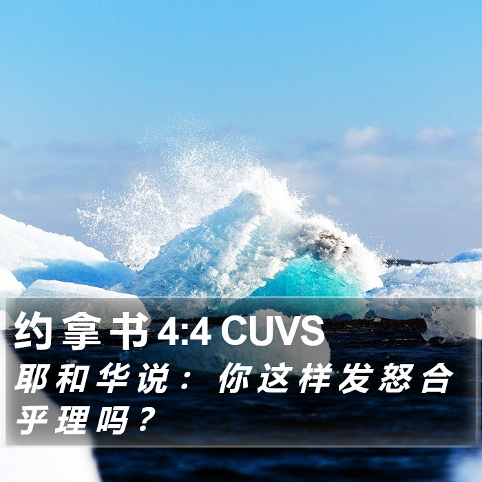 约 拿 书 4:4 CUVS Bible Study