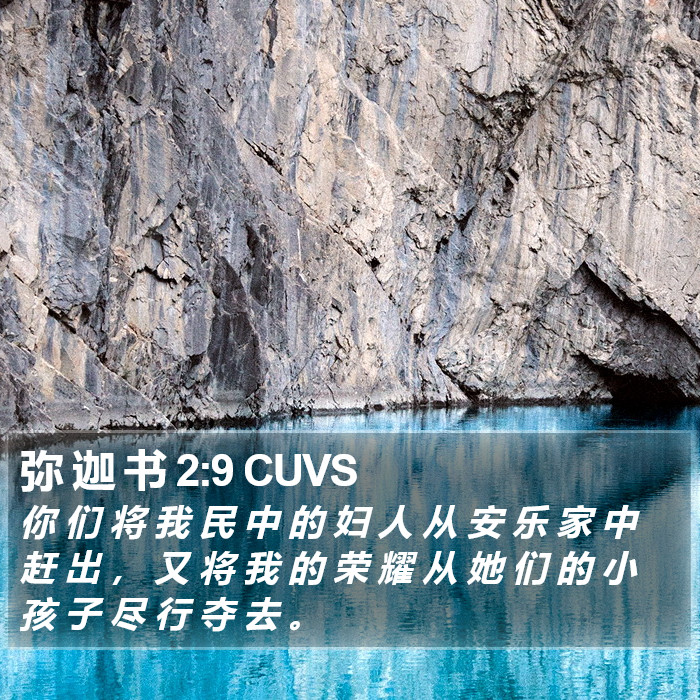 弥 迦 书 2:9 CUVS Bible Study