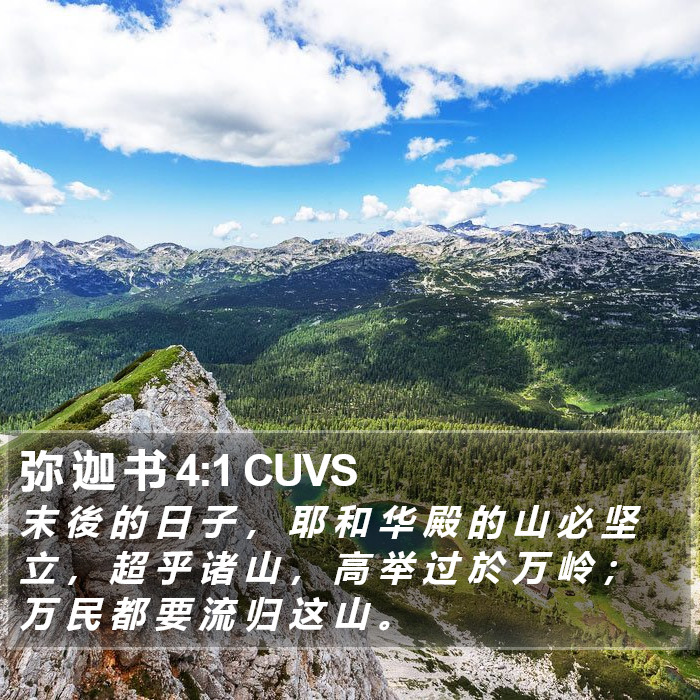 弥 迦 书 4:1 CUVS Bible Study