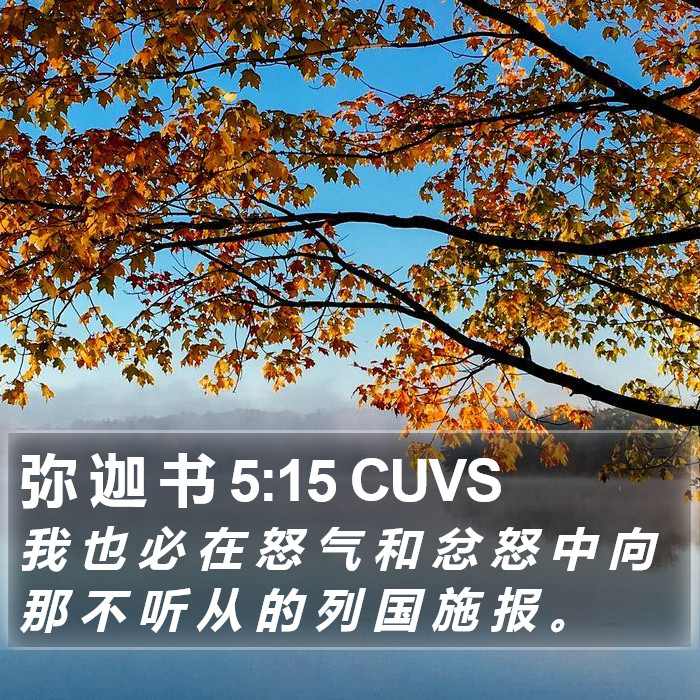 弥 迦 书 5:15 CUVS Bible Study