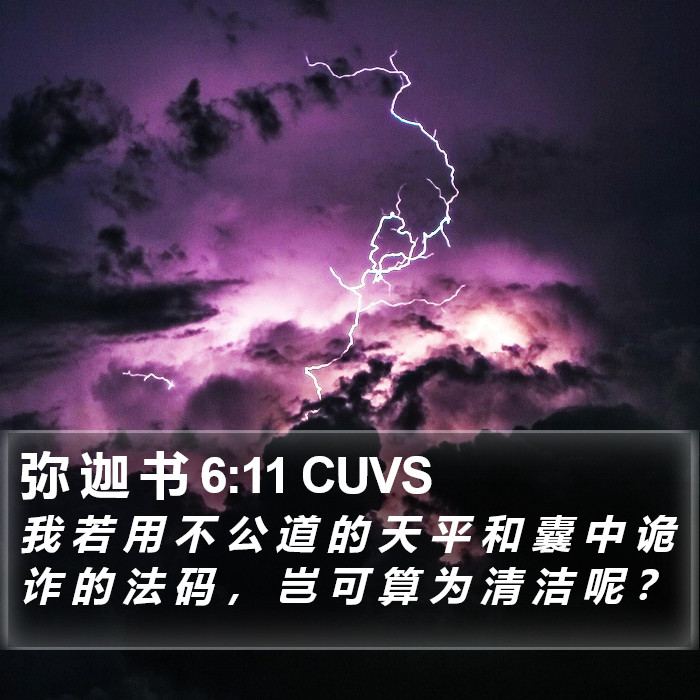 弥 迦 书 6:11 CUVS Bible Study