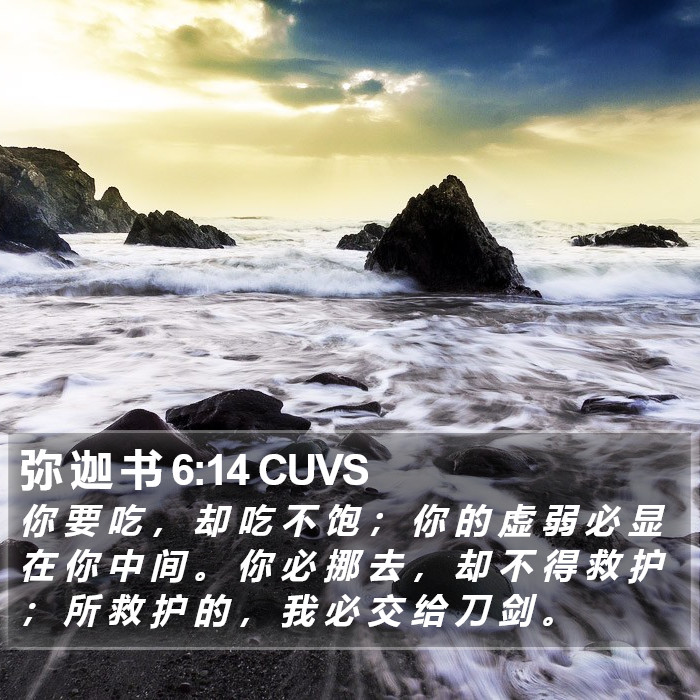 弥 迦 书 6:14 CUVS Bible Study