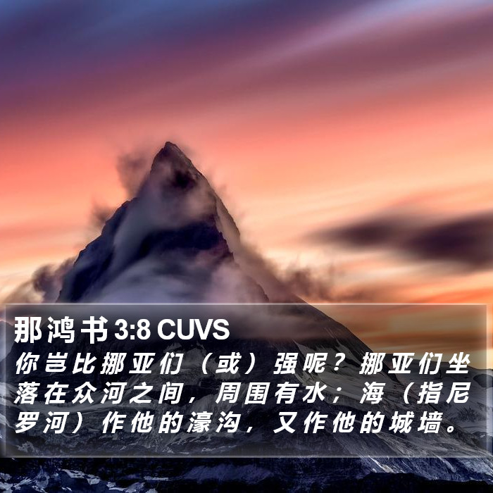 那 鸿 书 3:8 CUVS Bible Study