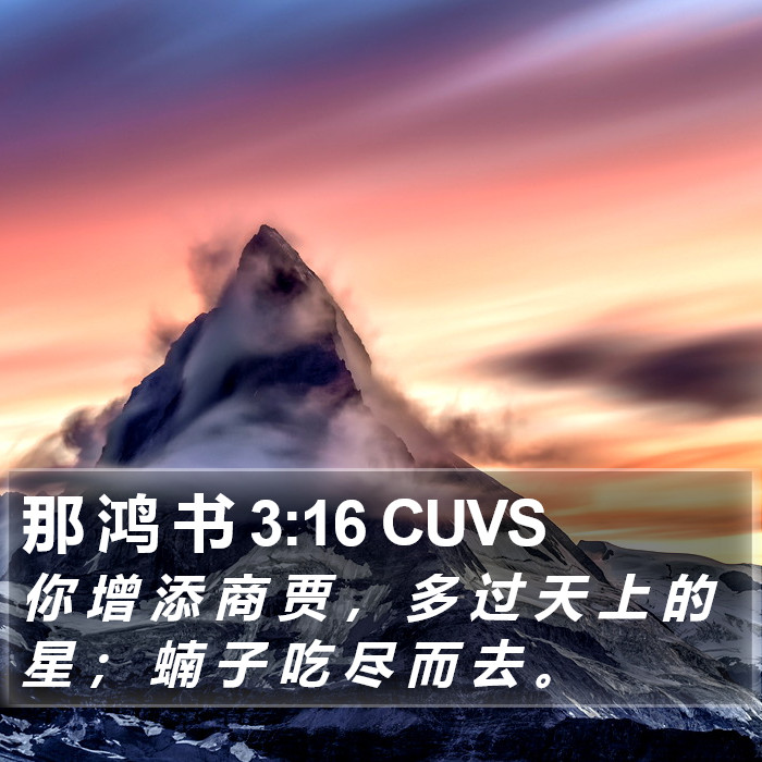 那 鸿 书 3:16 CUVS Bible Study