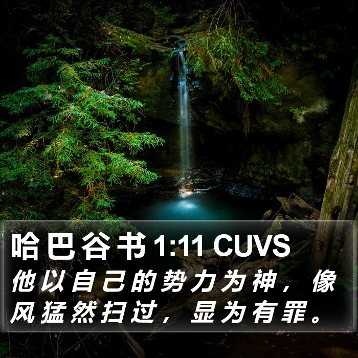 哈 巴 谷 书 1:11 CUVS Bible Study