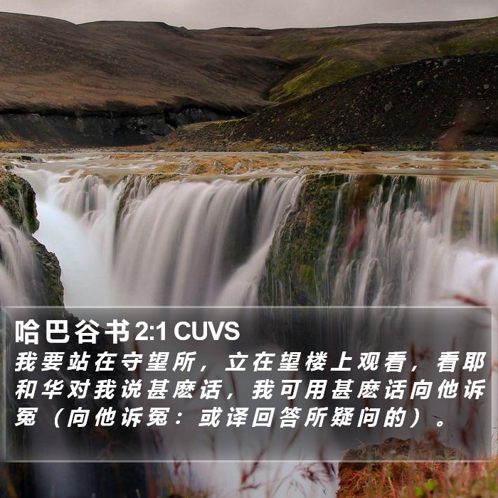 哈 巴 谷 书 2:1 CUVS Bible Study
