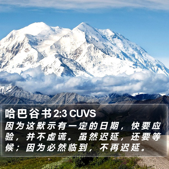 哈 巴 谷 书 2:3 CUVS Bible Study