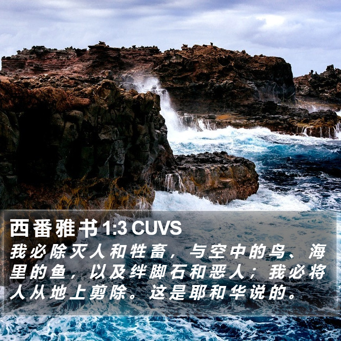 西 番 雅 书 1:3 CUVS Bible Study