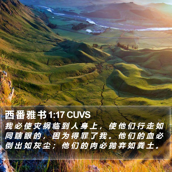 西 番 雅 书 1:17 CUVS Bible Study