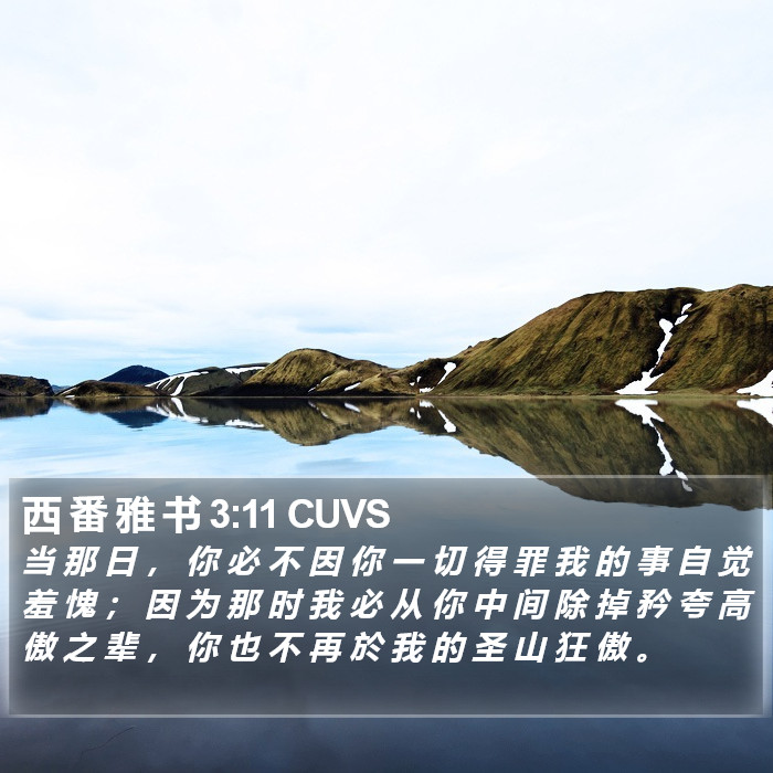 西 番 雅 书 3:11 CUVS Bible Study