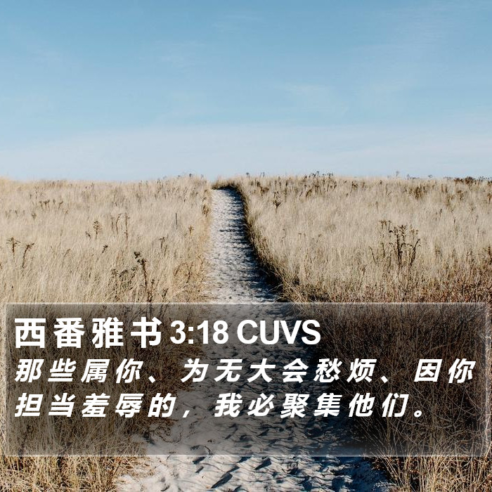 西 番 雅 书 3:18 CUVS Bible Study