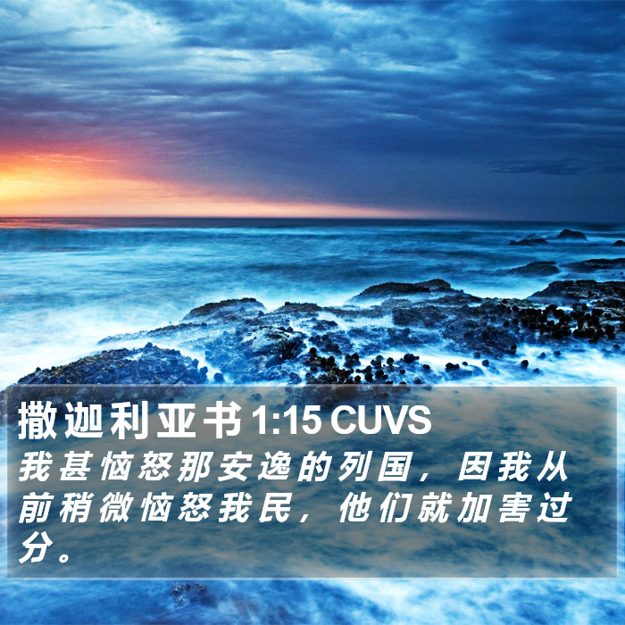 撒 迦 利 亚 书 1:15 CUVS Bible Study