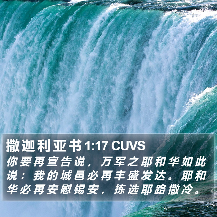 撒 迦 利 亚 书 1:17 CUVS Bible Study