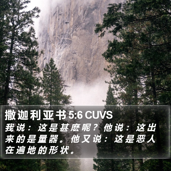 撒 迦 利 亚 书 5:6 CUVS Bible Study