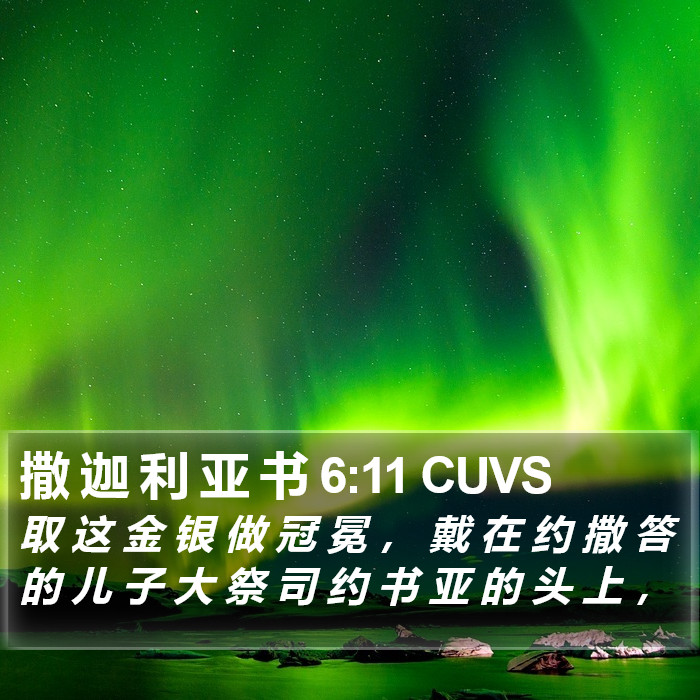 撒 迦 利 亚 书 6:11 CUVS Bible Study