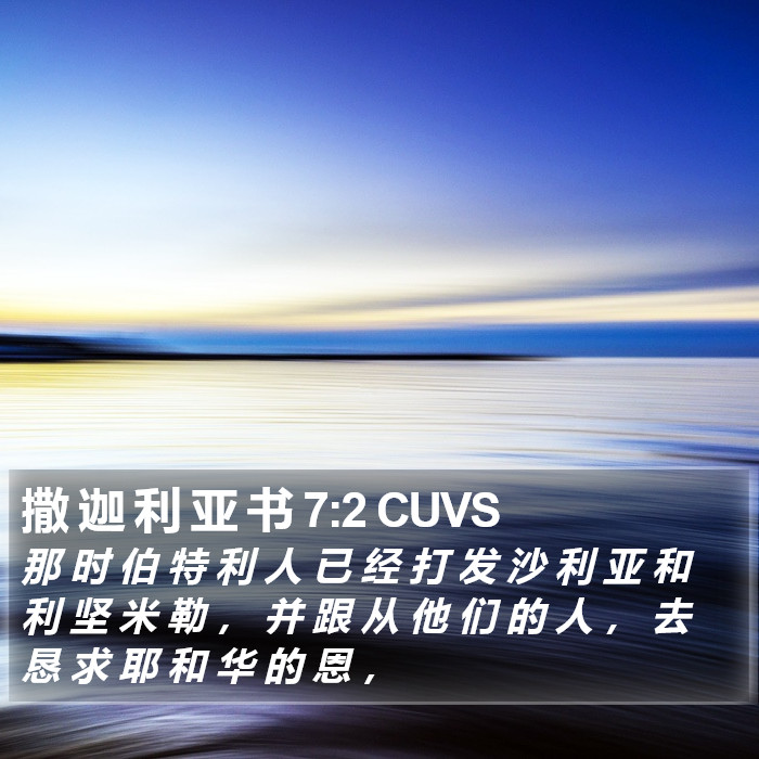 撒 迦 利 亚 书 7:2 CUVS Bible Study