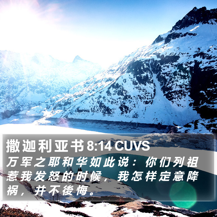 撒 迦 利 亚 书 8:14 CUVS Bible Study