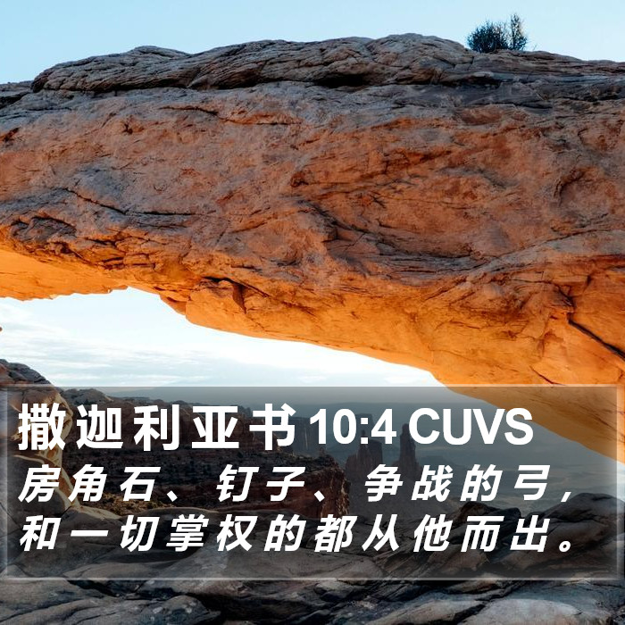 撒 迦 利 亚 书 10:4 CUVS Bible Study