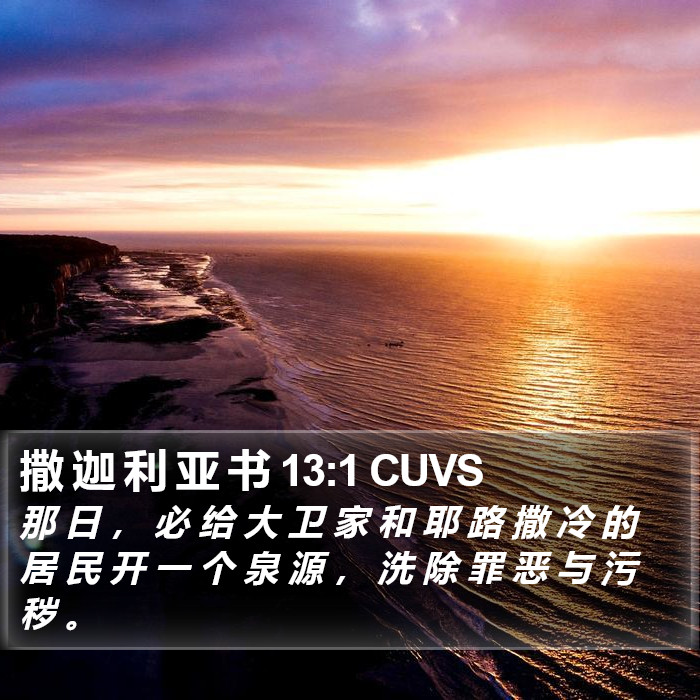 撒 迦 利 亚 书 13:1 CUVS Bible Study