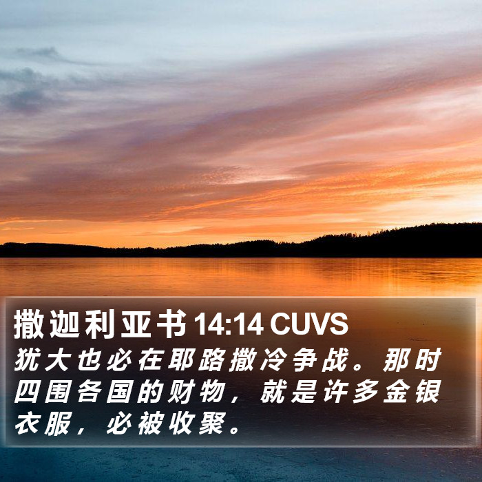 撒 迦 利 亚 书 14:14 CUVS Bible Study