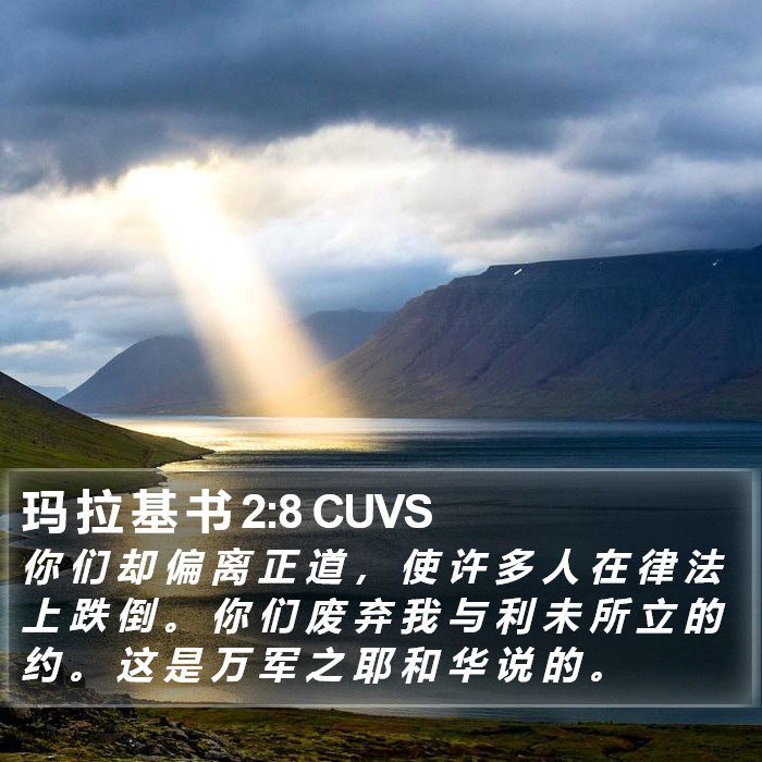 玛 拉 基 书 2:8 CUVS Bible Study
