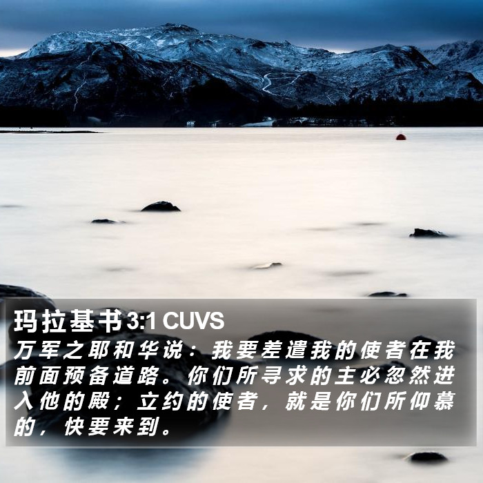 玛 拉 基 书 3:1 CUVS Bible Study