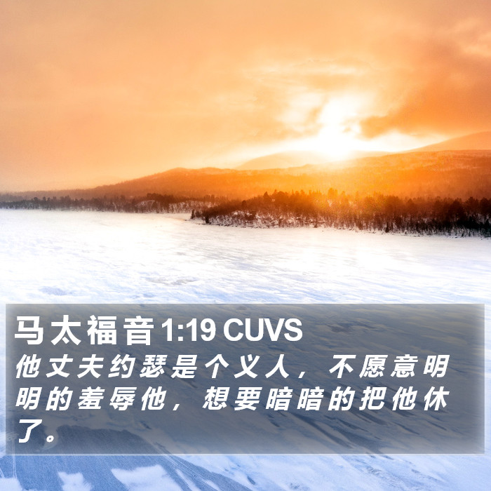 马 太 福 音 1:19 CUVS Bible Study