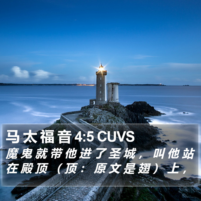 马 太 福 音 4:5 CUVS Bible Study