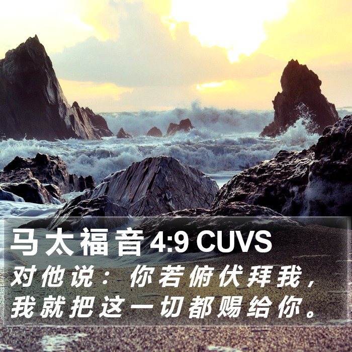 马 太 福 音 4:9 CUVS Bible Study