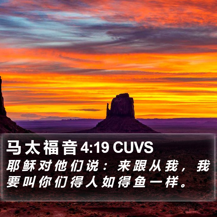 马 太 福 音 4:19 CUVS Bible Study