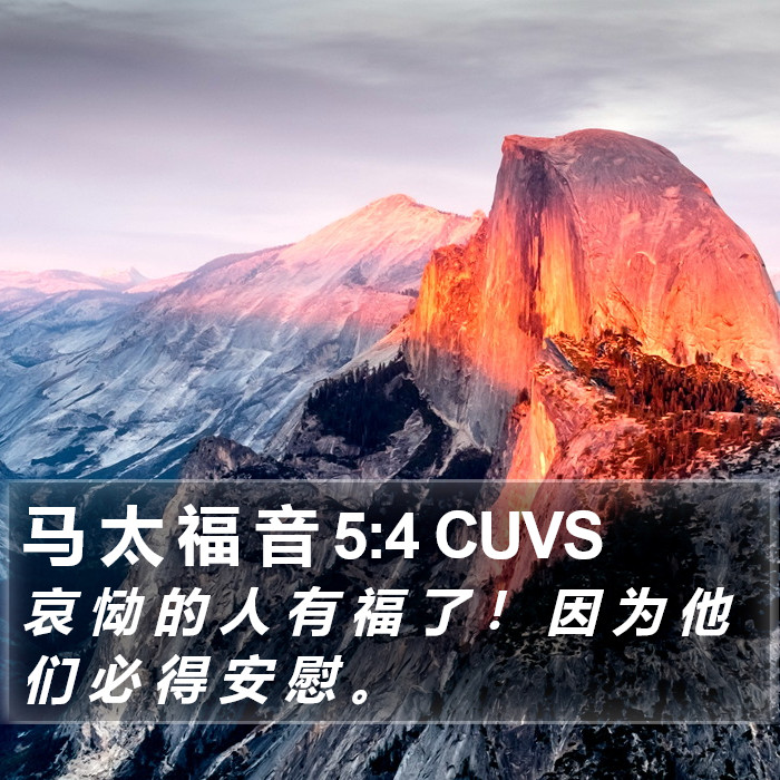 马 太 福 音 5:4 CUVS Bible Study