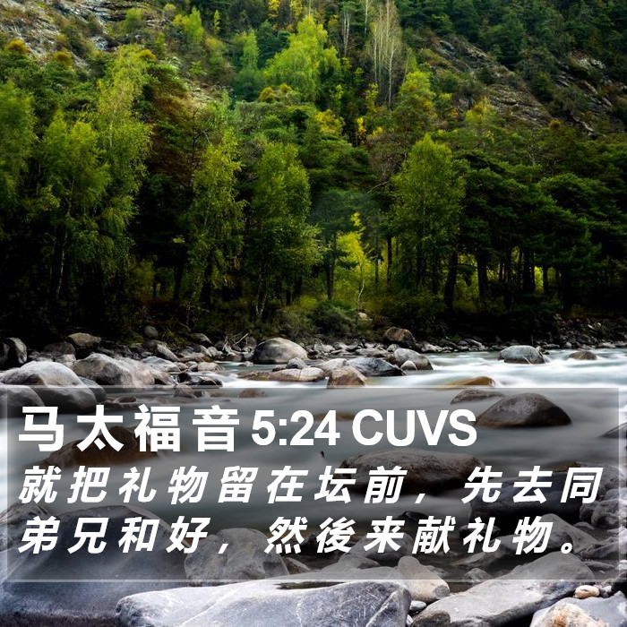 马 太 福 音 5:24 CUVS Bible Study