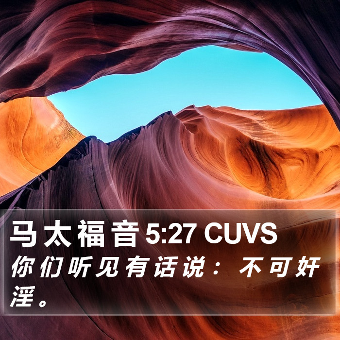 马 太 福 音 5:27 CUVS Bible Study
