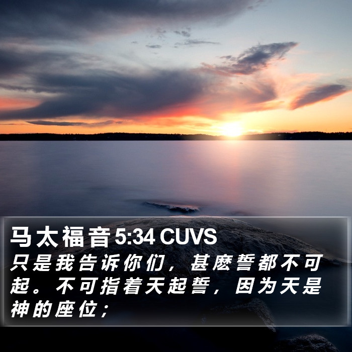 马 太 福 音 5:34 CUVS Bible Study