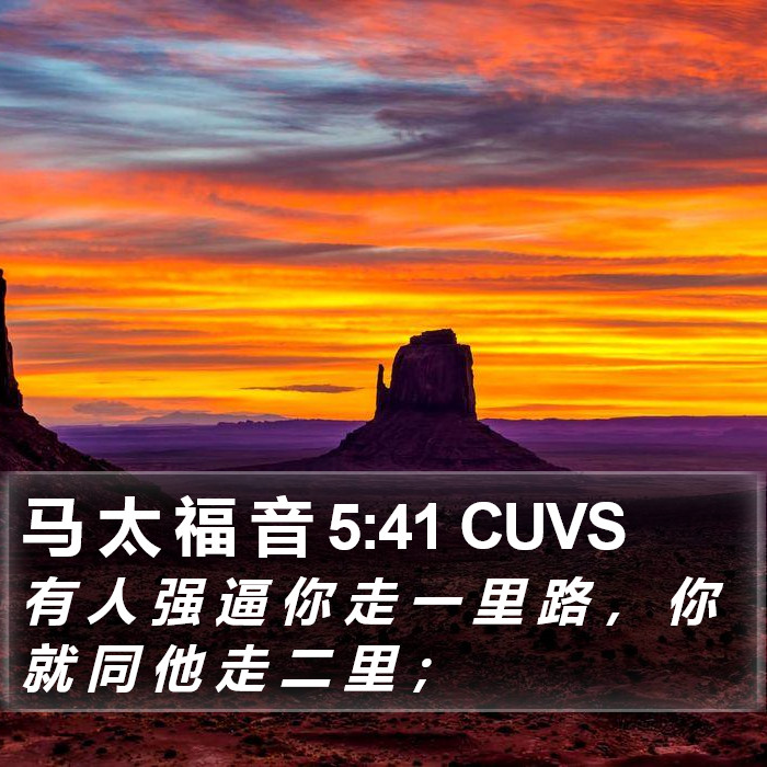 马 太 福 音 5:41 CUVS Bible Study