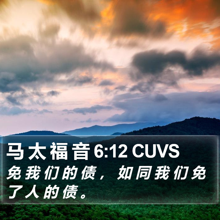 马 太 福 音 6:12 CUVS Bible Study